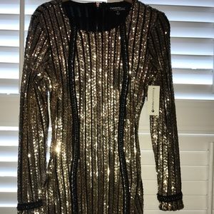 LONG SLEEVE GOLD DRESS